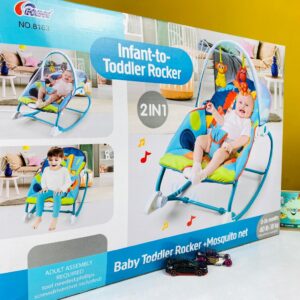 Baby rocking chair 2 in 1 works with the battery holds up to a weight of 18 kg from 0-3 years