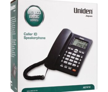 Uniden Basic Series Caller ID Landline Speakerphone, Black, AS7412