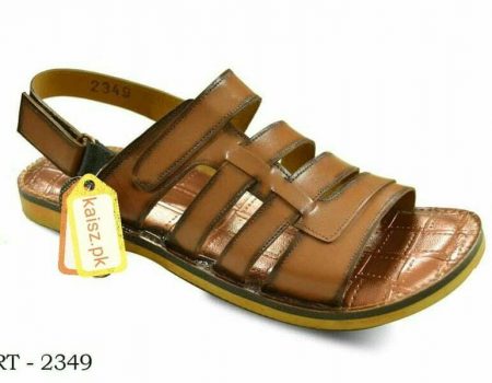Leather Sandal Hand Made Summer Collection Brown Color Gents Premium Shoes SKU 2349