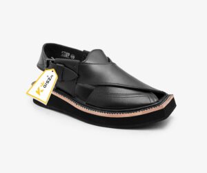 Kaptaan Chappal Black Genuine Leather  New Design Original Chappal