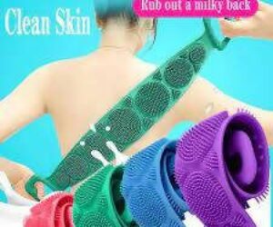 Silicone Back Scrubber Soft Loofah Bath Towel Bath Belt Body Exfoliating Massage For Shower Body Cleaning Bathroom Shower Strap