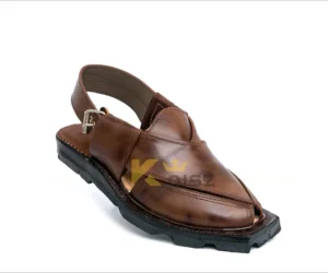 Norozi Chappal Brown Leather Double Sole