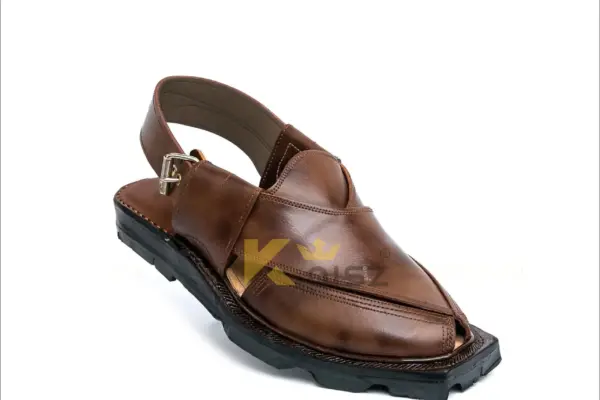 Norozi Chappal Brown Leather Double Sole