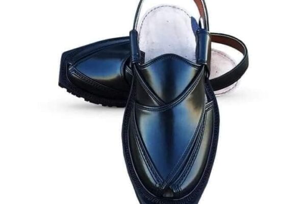 Buy online Men’s Leather patent Original Quetta Norozi Double sole Peshawari Chappal Kheri in Pakistan sku1650 Black