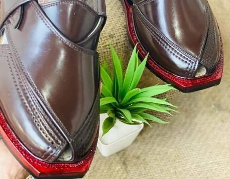Buy online Men’s Leather patent Original Quetta Norozi Double sole Peshawari Chappal Kheri in Pakistan sku1650 Brown