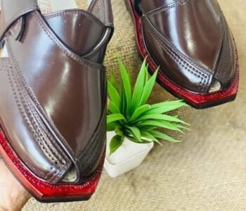 Men’s Leather patent Original Norozi Double sole Peshawari Chappal Kheri in Pakistan sku1650 Brown