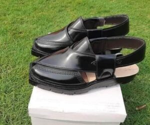 Norozi Chappal Black Double Sole