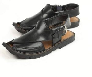 Buy Online Men’s Leather Original Shikari chappal Kheri in Pakistan Black 