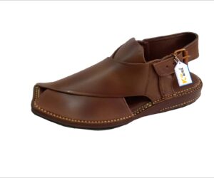 Original Zardari Peshawari Chappal Brown Color Leather