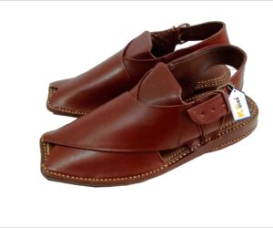 Original Zardari Peshawari Chappal Master Brown Color Leather