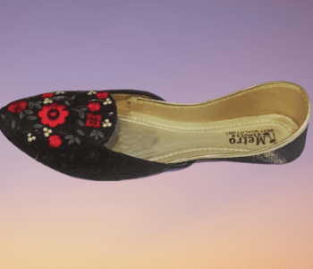 Bridal Fancy Khussa Girls & Women Embroided Multani Shoes Black