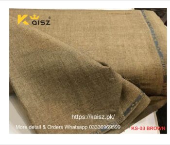 Unstitch Mens Woolen Cloth Soft Wool Unstitch Fabric ks03 brown