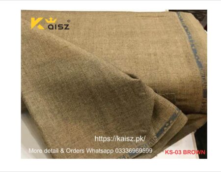 Unstitch Mens Woolen Cloth Soft Wool Unstitch Fabric ks03 brown