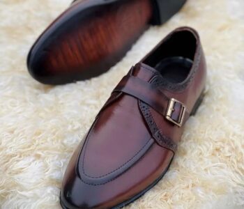 Brown Broke Leather Shoe