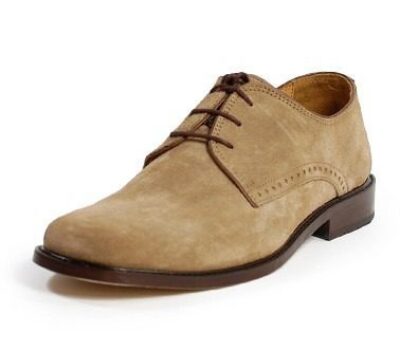 Suede Leather Dress Plain Toe Shoes Brown