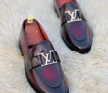 Brown LV Leather Shoes