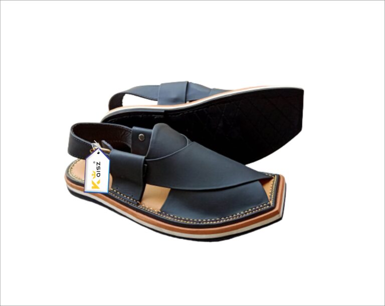 Kaptaan Chappal Design Matte Black