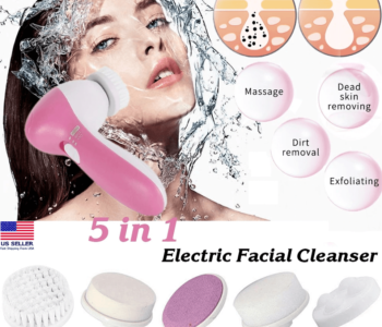 Facial Massager Machine Electric 5 in 1 Beauty Facial Cleaner Multifunction Cleansing Massager Kit Face Brusher For Skin Care Skin SPA