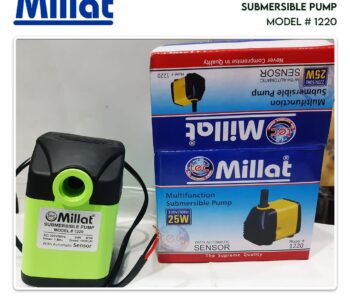 Submersible Pump 25 watt 220v Millat Branded for Coolers and Aquarium with automatic Sensor