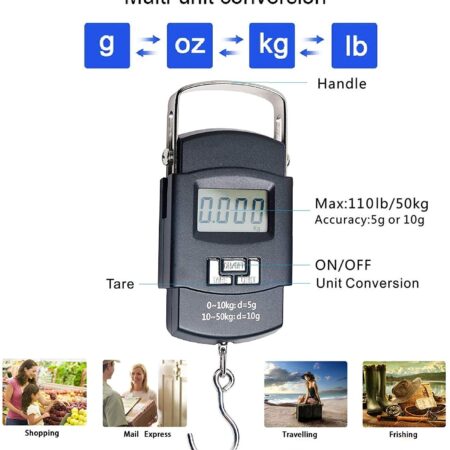Luggage Hanging Scale 50kg Portable Electronic Digital  Scale WH-A08 (5)