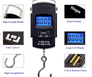 Luggage Hanging Scale 50kg Portable Electronic Digital  Scale WH-A08