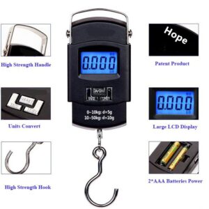 Luggage Hanging Scale 50kg Portable Electronic Digital  Scale WH-A08