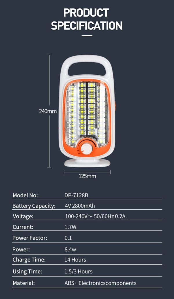 Rechargeable LED Lamps DP 7128