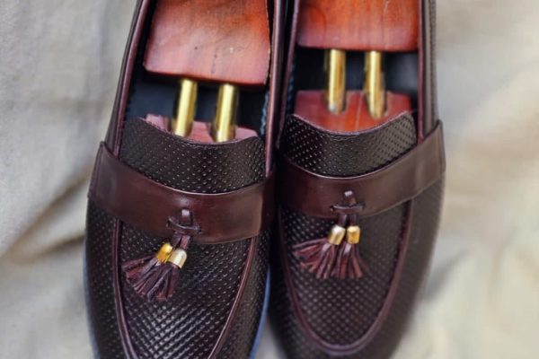 Bleack Brown Leather shoes