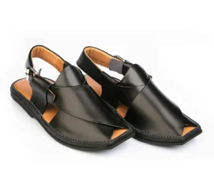 Peshawari Chappal Black