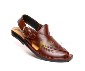 Leather Norozi chappal single sole Maroon