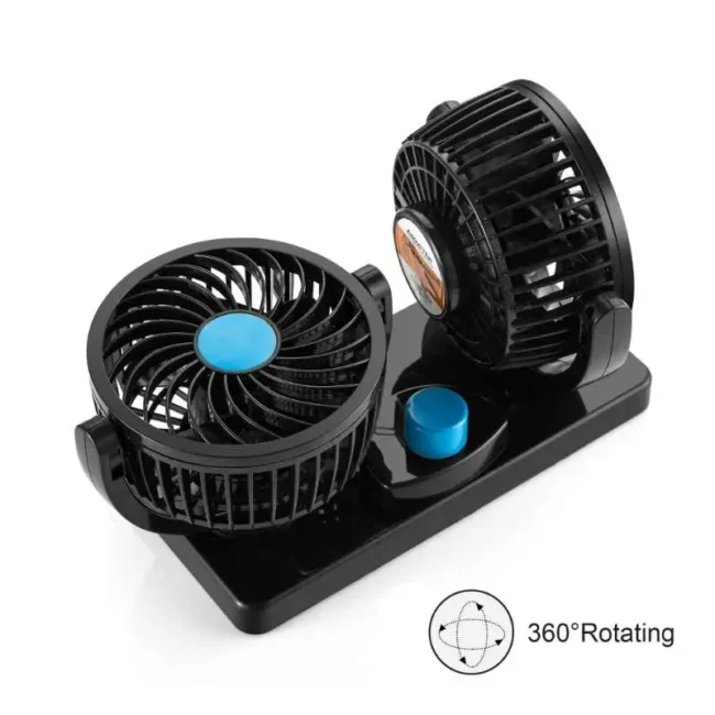 Dashboard Universal Dual Car Fan (4)