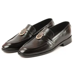 Leather Black Loafer shoes