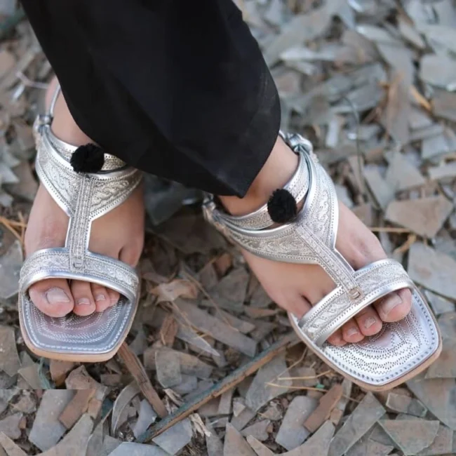 Tilla Chappal Kohati kheri Sandal Silver