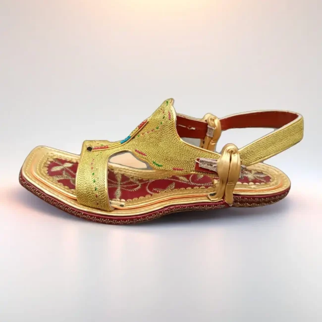 lawa zari chappal gold (1)