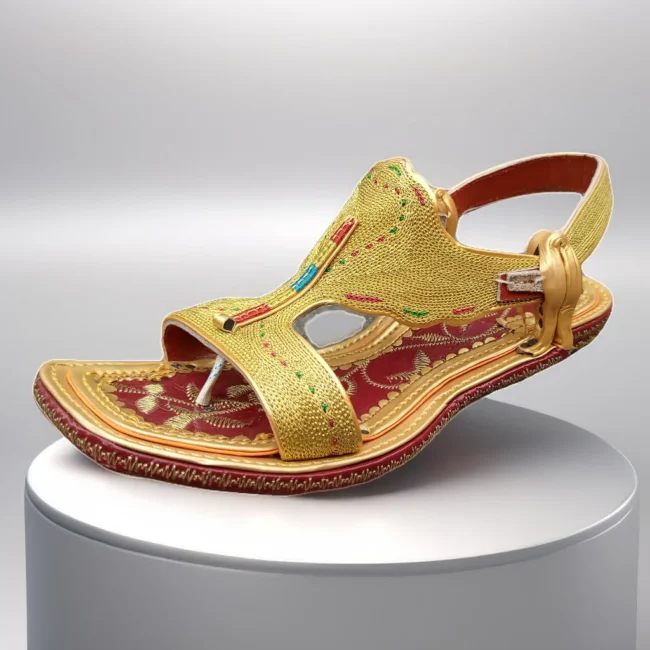 lawa zari chappal gold (1)