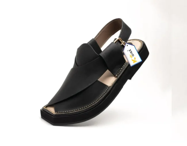 Kaptaan Chappal Black Matte