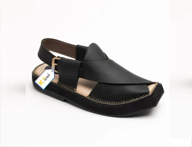 Kaptaan Chappal Black Matte