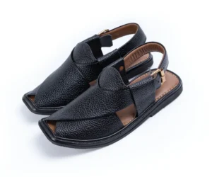 Classic Peshawari Chappals Black