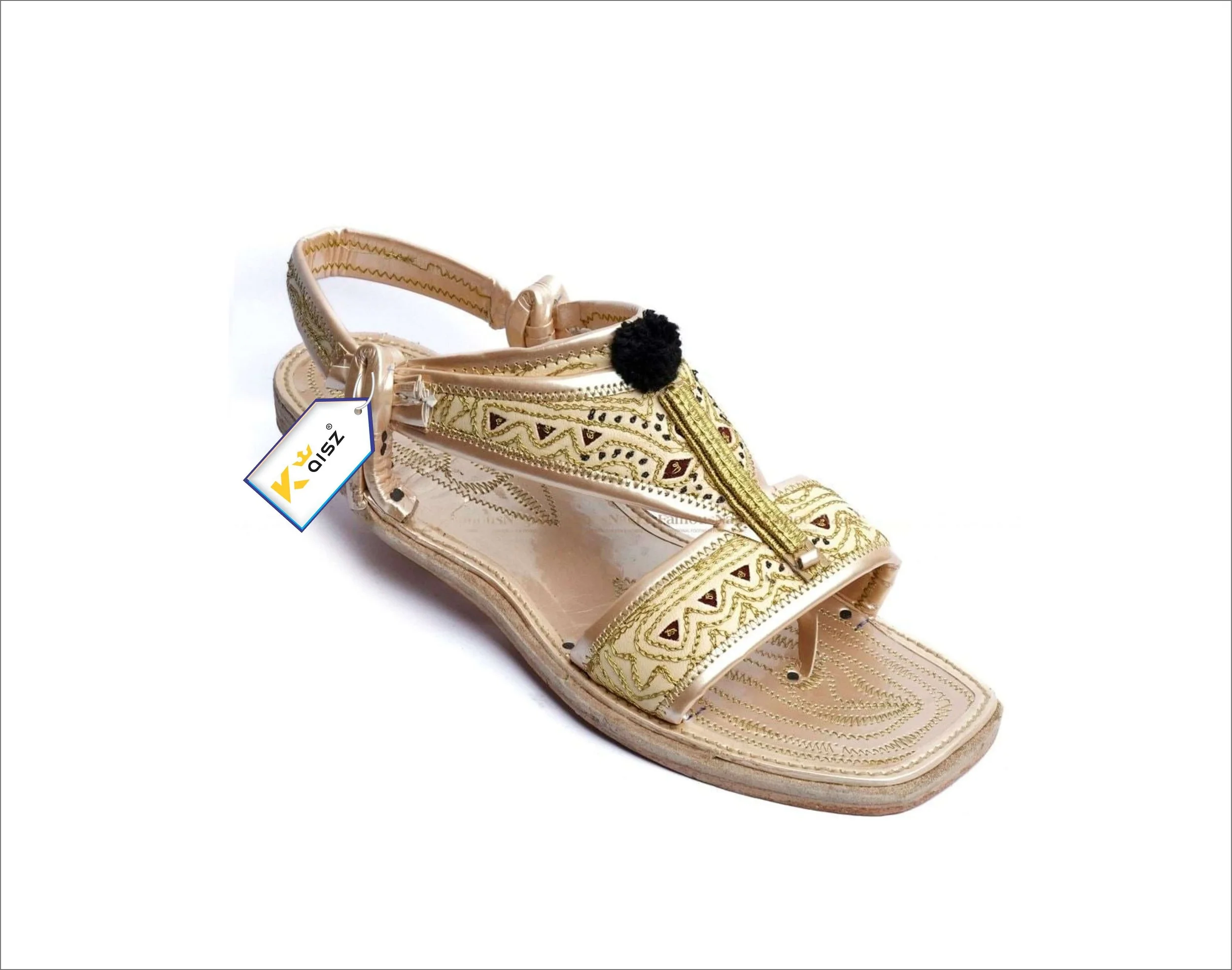 Kohati Chappal Tilla Zari Gold