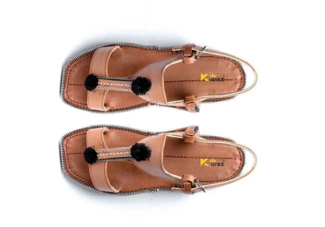 Kohati Chappal Camel Brown