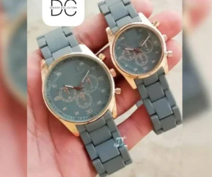 Grey Couple Watch 100% Imported Premium Quality