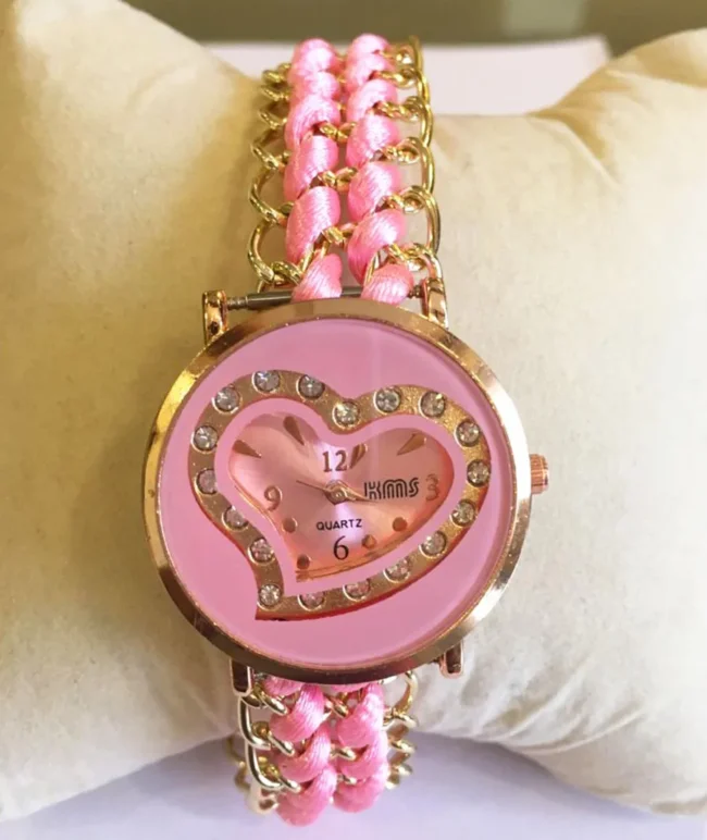 Quartz Heart Shape Bracelet Watch For Girls - Image 4