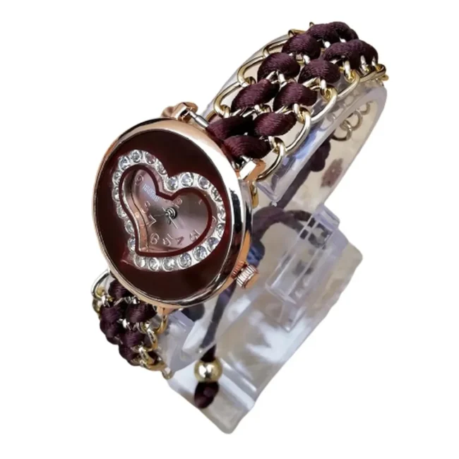 Quartz Heart Shape Bracelet Watch For Girls - Image 5