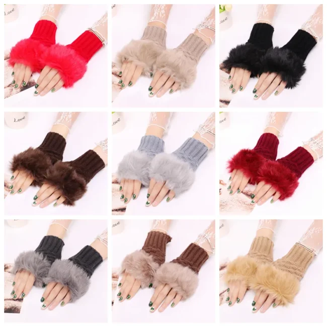 Winter Fingerless Knitted Gloves