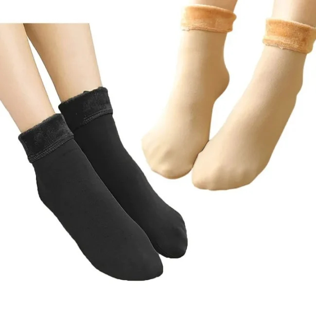 winter wool socks black