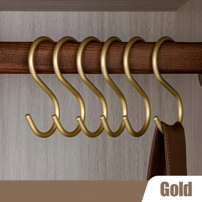 S-Shaped Hook Holders in Matt Gold/Silver