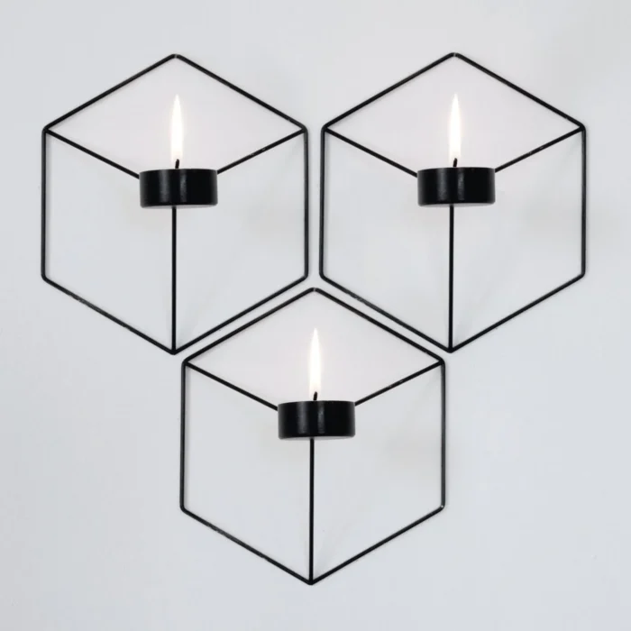 1pc Metal Hexagonal Candle Holder-1