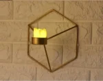 1pc Metal Hexagonal Candle Holder-1