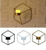 1pc Metal Hexagonal Candle Holder-1