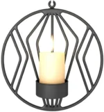 3D Geometric Round Iron Tealight Candle Holder